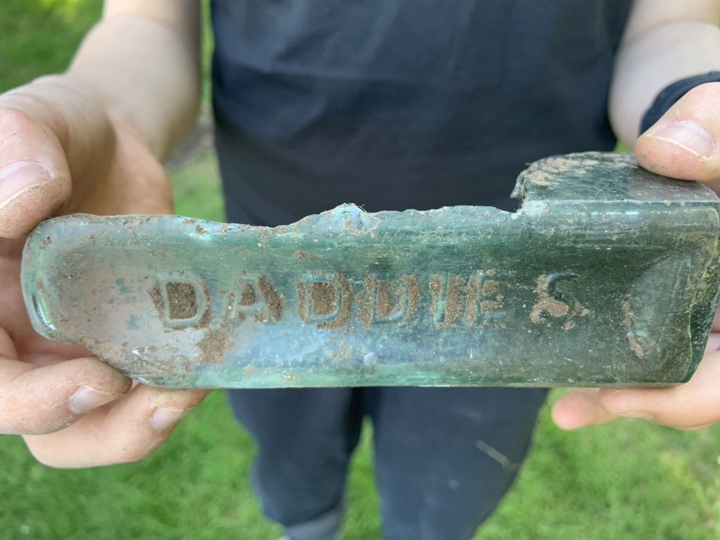BryHistory's tweet photo. The 2021 dig has finished. The team has found clear evidence of the early house as well as a penchant for brown source amongst the early inhabitants! A fantastic introduction to archeology. https://t.co/CTwjNLB0nk