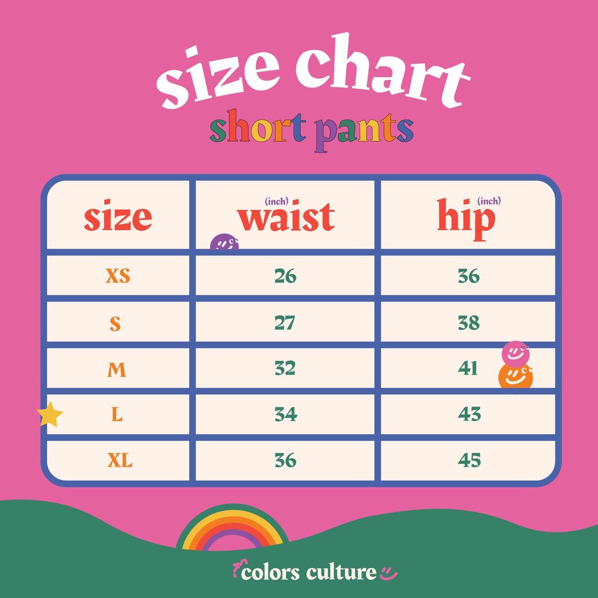 culture_colors's tweet image. #SizeChart เสื้อและกางเกงนะคะ