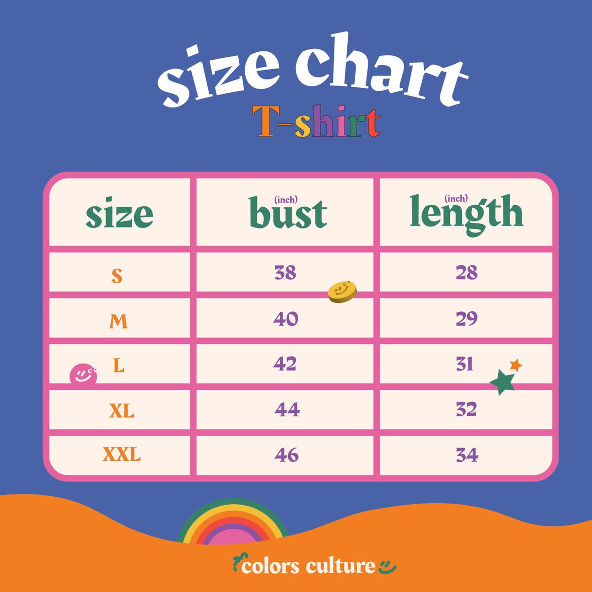 culture_colors's tweet image. #SizeChart เสื้อและกางเกงนะคะ