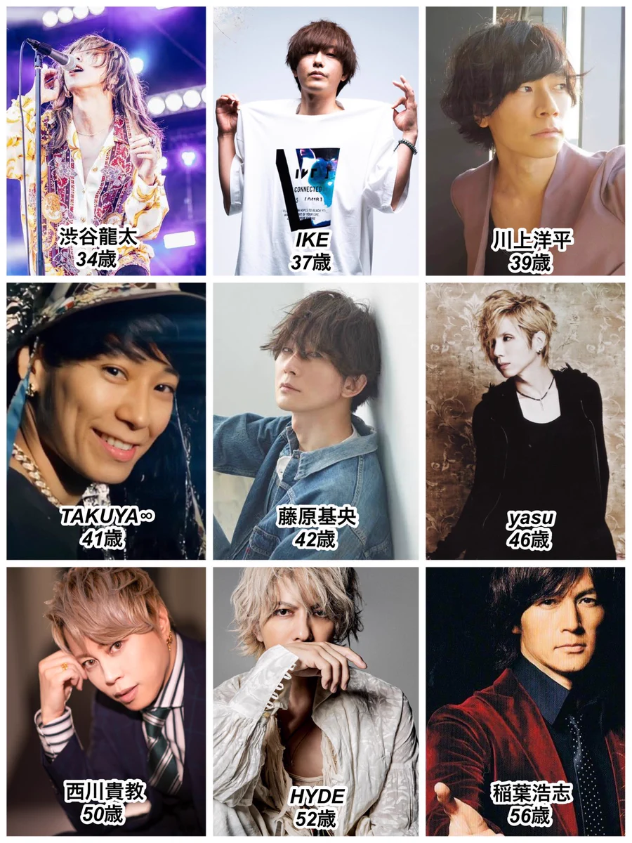 見た目年齢層若すぎ！！実年齢を知ると衝撃が走るボーカルたち！