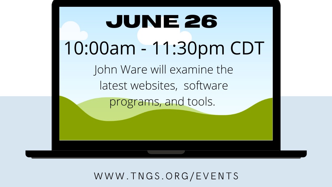 TnGenSoc's tweet image. tngs.org/event-4178818 #LetsDiscussIt #TNGS #free #genealogy