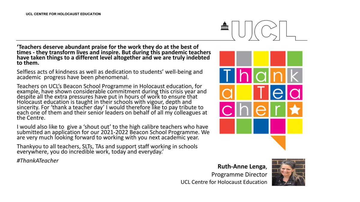 'Teachers deserve abundant praise for the work they do at the best of times- they transform lives & inspire. But during the pandemic teachers have taken things to a different level altogether & we are truly indebted to them' @ralenga's Centre remarks this #ThankATeacherDay RT
