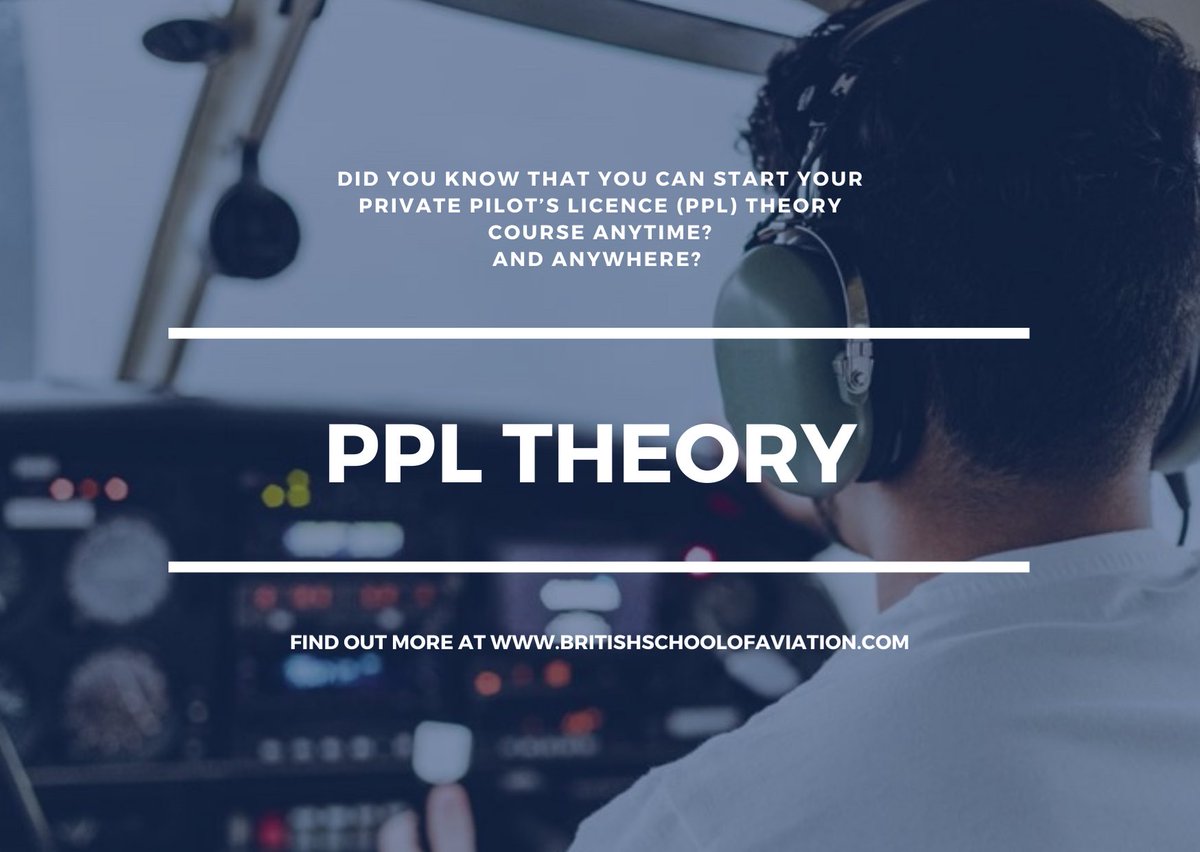 BSASchool's tweet photo. British School of Aviation offers a PPL Theory revision course that can be started anytime and studied anywhere! This course is ideal for all 9 subjects of the PPL Theory, which is the first step for anyone that wants to learn to fly a light aircraft! https://t.co/EXLkUbZ4bL
