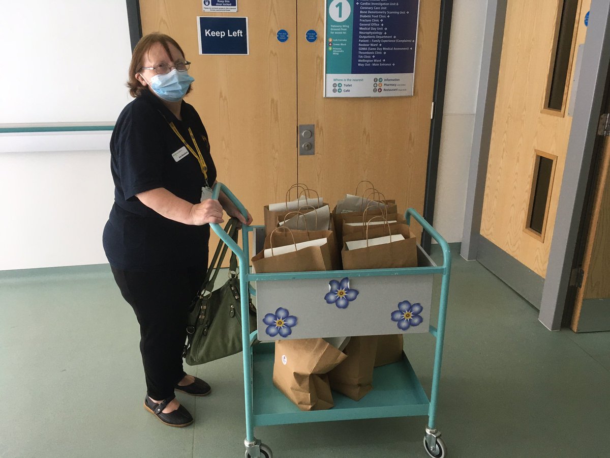 Just bumped into lovely Anne from <a href="/RCHTVoluntarySv/">RCHT Volunteers</a> Anne has been busy packing up ‘Going Home’ bags for patients - full of basic essentials as they first return home. We are still funding these bags from the <a href="/RCHTCharity/">RCHTCharity</a> COVID 19 Fund. #OneTeam