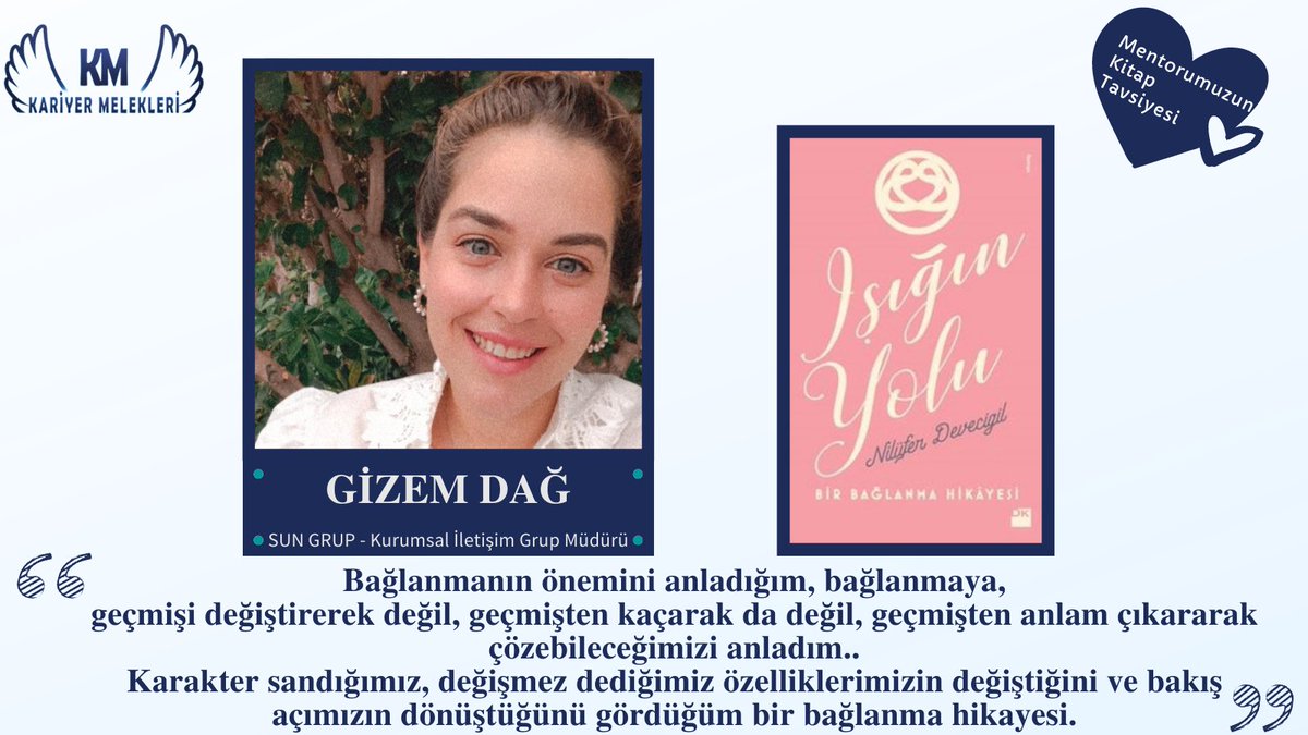 Değerli Mentorumuz Gizem Dağ’ın sizler için tavsiye edip seçtiği kitap; 

‘’ Işığın Yolu- Nilüfer Devecigil ‘’

Henüz okumadıysanız merakla okuyacağınız bu kitabı okuma listenize ekleyebilirsiniz.

Okuma listenizde hangi kitaplar var?
#kitap #tavsiyesi #mentor #egitimgelecektir