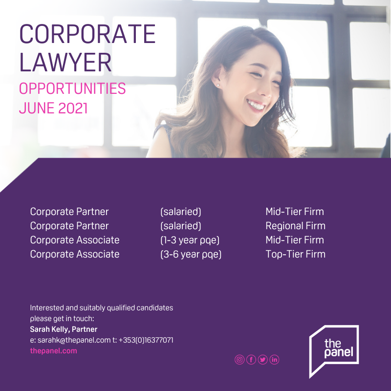 ThePanelDublin's tweet photo. Our colleague Sarah currently have a number of Corporate Lawyer roles available.

For more information please contact her at sarahk@thepanel.com or visit our website here >>>https://t.co/msUgaMMulL<<<

#jobfairy #lawyer #corporatelawyer #corporateassociate #corporatepartners https://t.co/chg3s9vK2o