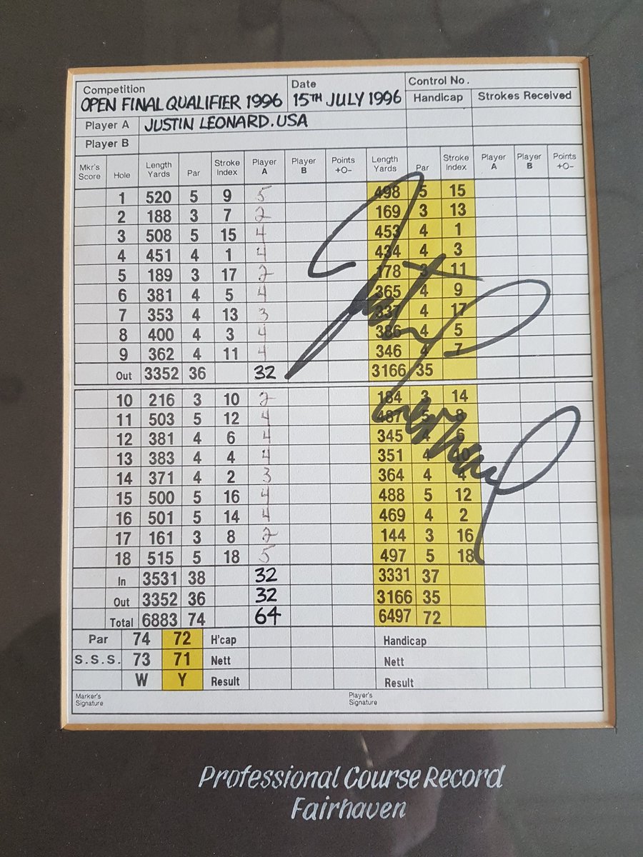 ColinJakeman's tweet photo. Excited for @TheOpen yet? Remember when even the best had to qualify at your course? 25 years ago before Tom Lehman won @RoyalLythamGolf @JLeonardgolf did this @FairhavenGolf 5 to start, 5 to finish for -10. 👊 https://t.co/bv9VtWbEXe