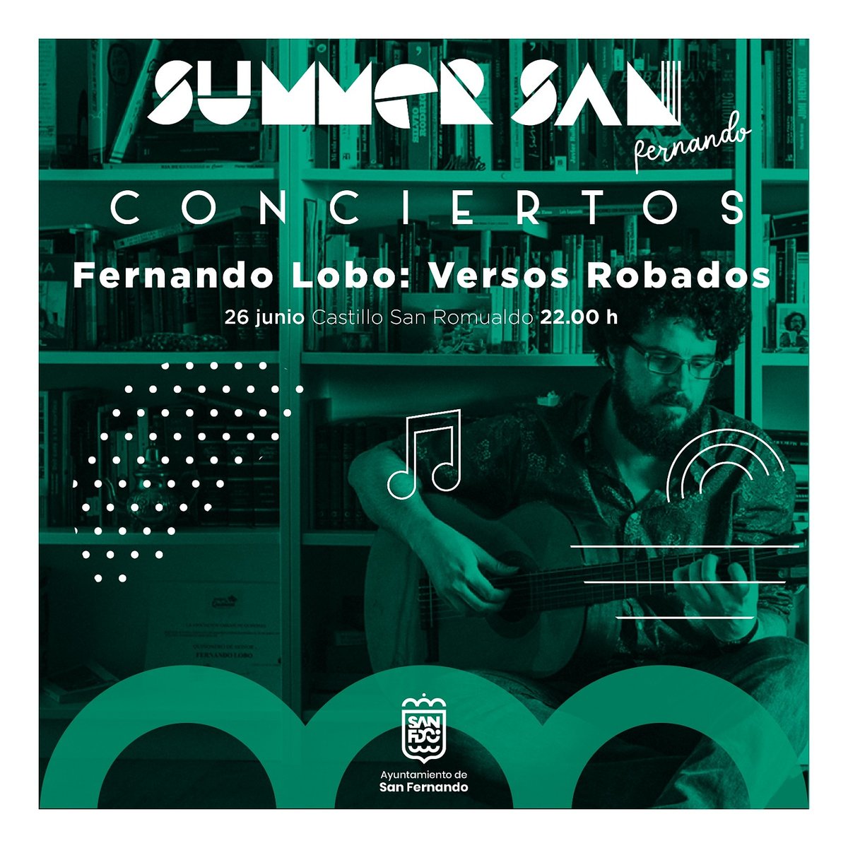 FernandoLoboD's tweet photo. 🎶🎶 El sábado conciertazo en #SanFernando , en el Castillo de San Romualdo 😉😉
#SummerSan #concierto #VersosRobados #LaIsla https://t.co/Ya8eRRx2hH