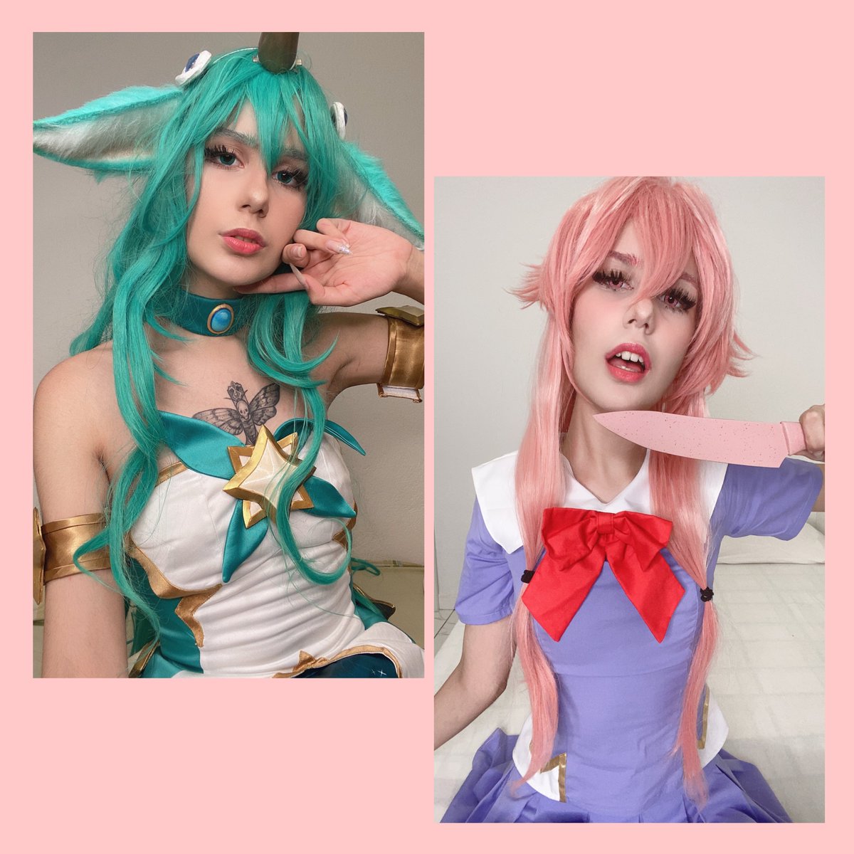 Kroaxx1's tweet photo. - Qual sua favorita? Soraka ou Yuno? Saiba que você pode ter as duas assinando o onlyfans da @azukat_sgh! 
Link aqui: https://t.co/S9gvcyLb4p https://t.co/3e8lCRC0qn