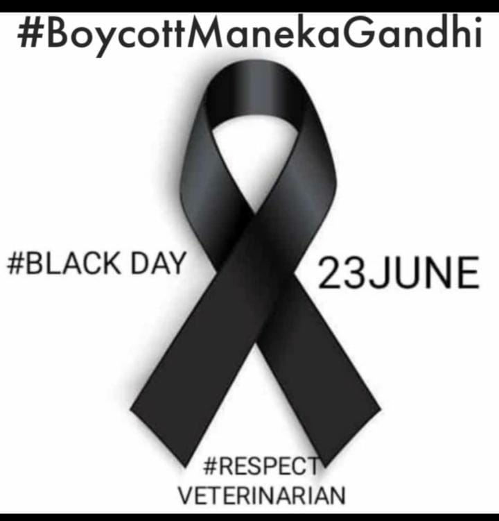 pradeepmathurUP's tweet photo. They study 5.5years  to be a veterinarian and Maneka Gandhi has saying that BJP will take their licence  within a minute. 

#BoycottManekaGandhi
#मेनकागांधीमाफीमांगे
#BoycottManekaGandhi 
#BoycottBJP https://t.co/XUwYE4LodL