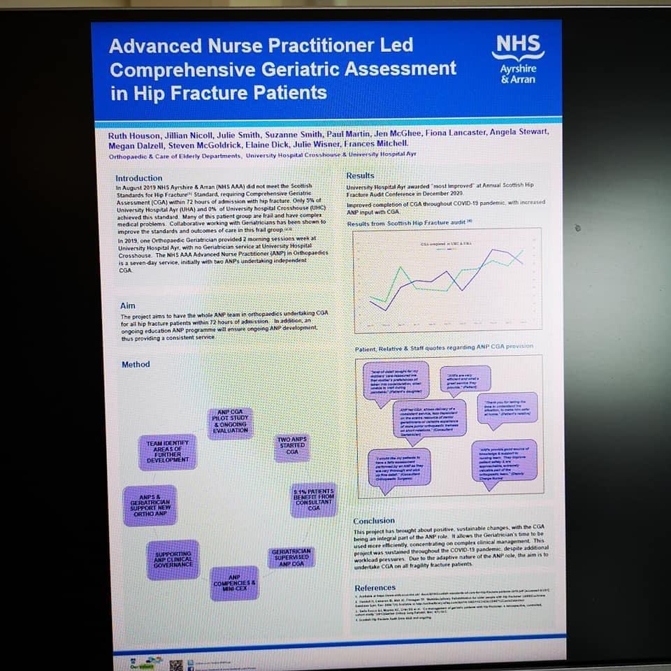 Well done to #teamcardiology and #teamortho for having poster presentations at the virtual NHS event showcasing their amazing work 👏
