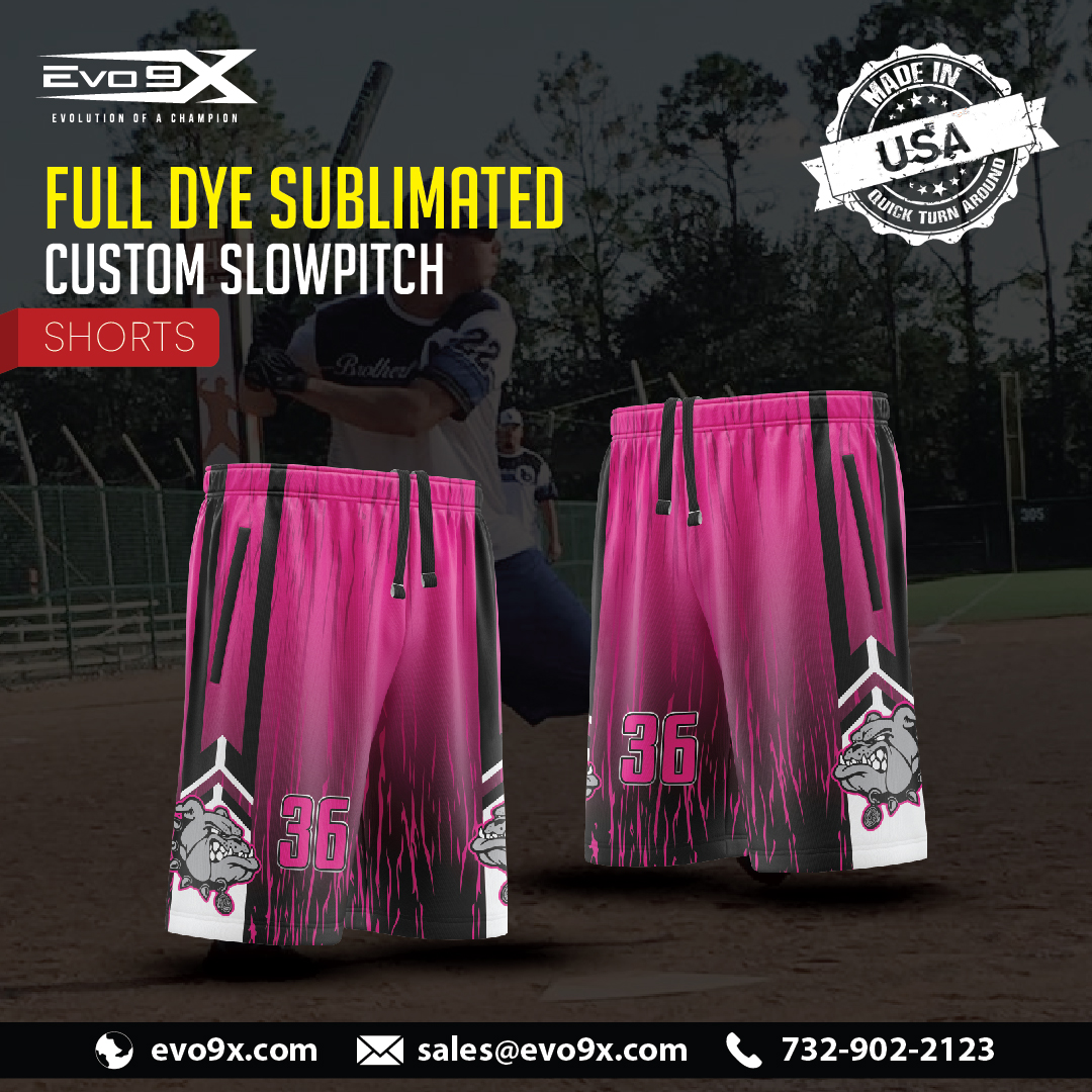 Get Full Dye Sublimation Custom Slowpitch Shorts with team’s logo, name, number and more. 🔰 Flexible and Comfortable 🔰 Unlimited Color choices 🔰 Available in youth and adult sizes 🔗 𝐋𝐞𝐚𝐫𝐧 𝐌𝐨𝐫𝐞 👉 hubs.ly/H0QS51V0 #FullDyeSublimated #CustomSlowPitchShorts
