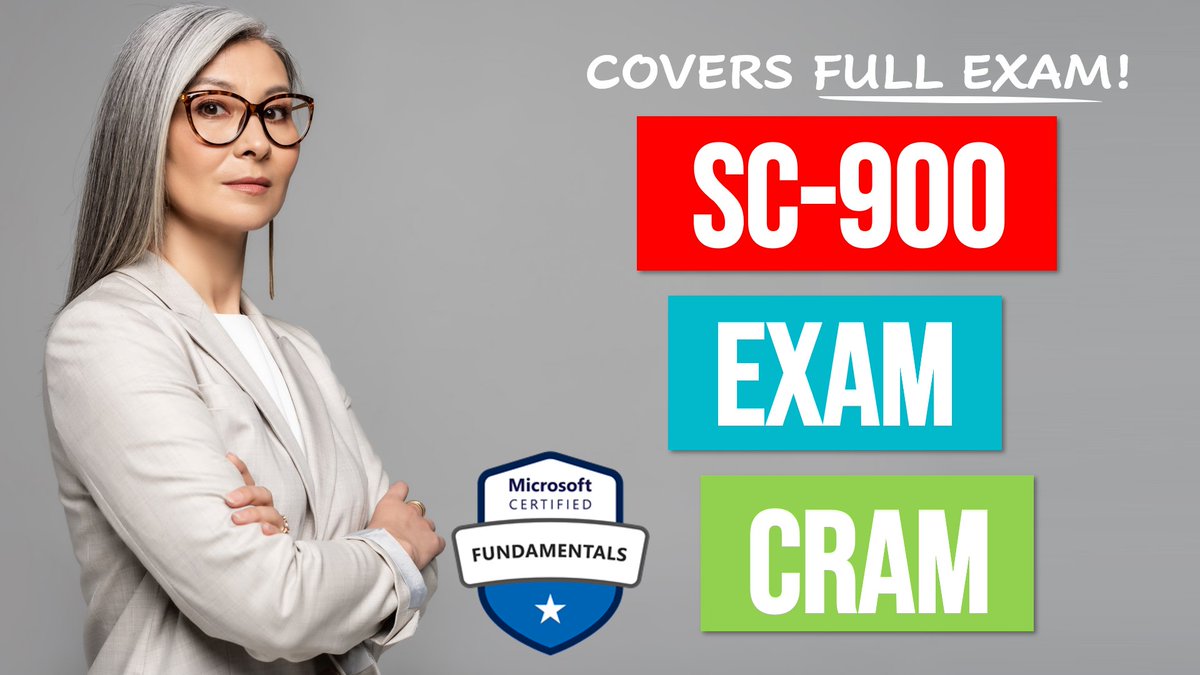 VIDEO: Microsoft SC-900 Security Certification Exam Cram (Full Course 2021) with <a href="/pzerger/">pzerger</a> NOW AVAILABLE! Free practice quiz coming in the next few days! #SC900 #certification #infosec #infosecurity