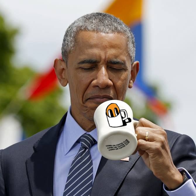 That good ish in your cup ☕️
<a href="/BarackObama/">Barack Obama</a> gets it. 

Grab your beans now at ⤵️ Carryoncoffeeclub.com