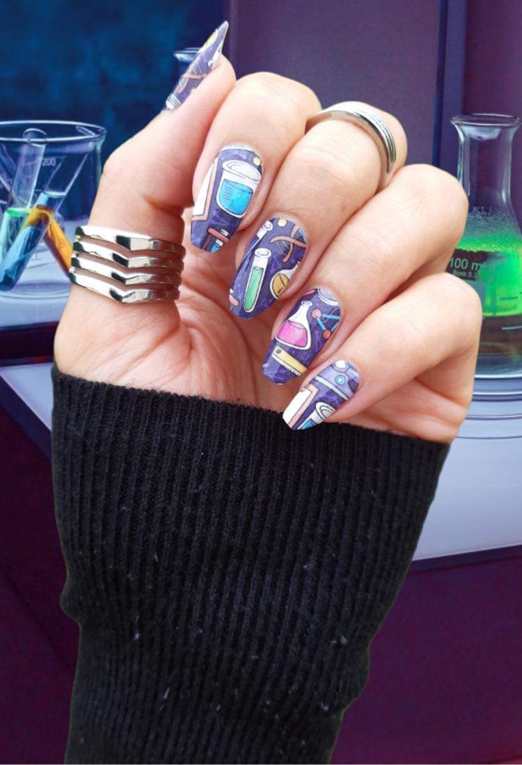 DrBiol's tweet photo. ๐ science nails! My TA friend has a small business, Oh my gosh! nails. She has created an exclusive design and given me a discount code for my science friends. Use code SCIENCE15 for 15% off at
https://t.co/qACqpOrXFI
#SciChat #SciEdChat #ChatChemisty #ChatBiology #ASEchat https://t.co/RgQxipKL0C