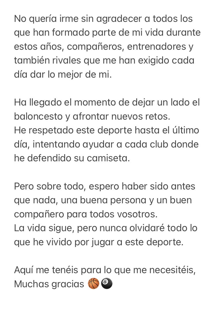 ArturoCruz0's tweet photo. Hasta aquí llego esta bonita historia 🏀🎱
Gracias a todos ❤️ https://t.co/IzlIcCDZ5k