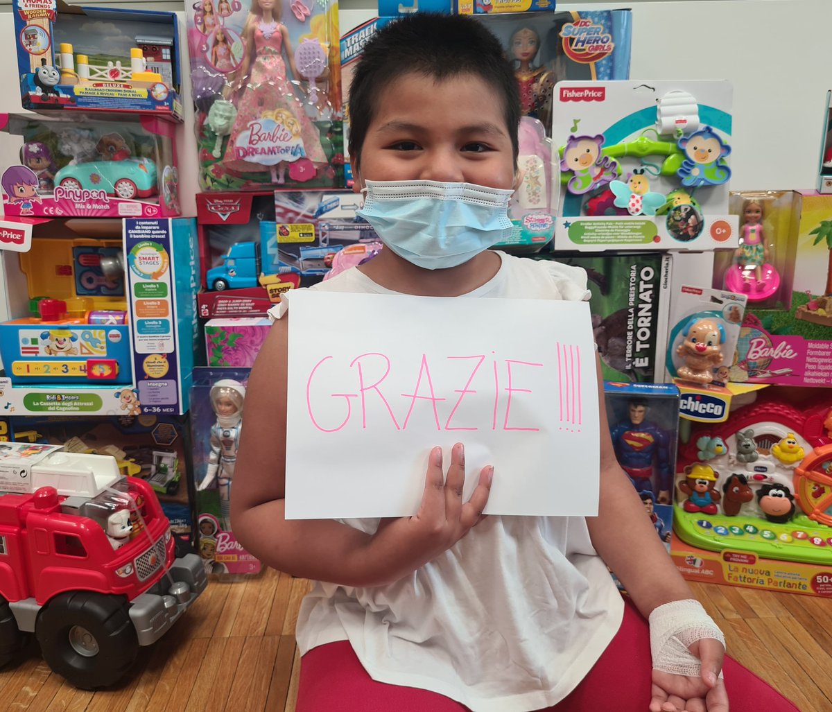 ComitatoVerga's tweet photo. GRAZIE @Mattel ❤ da Maria Rosa, Beatrice e tutti i nostri bambini!

Ha donato insieme ai suoi dipendenti giocattoli meravigliosi per i nostri bambini in cura al #CentroMariaLetiziaVerga 🧸🪀

#PlayItForward #VirtualPlayDate #LifeAtMattel https://t.co/7I6YrMtv40