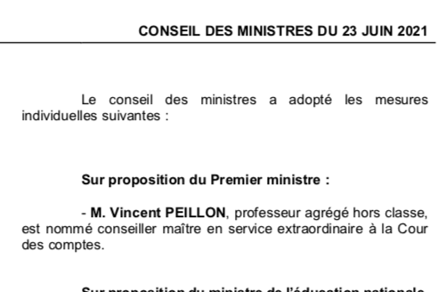 LouisHausalter's tweet photo. Tiens, Vincent Peillon nommé à la Cour des comptes. https://t.co/b6otxrIasK