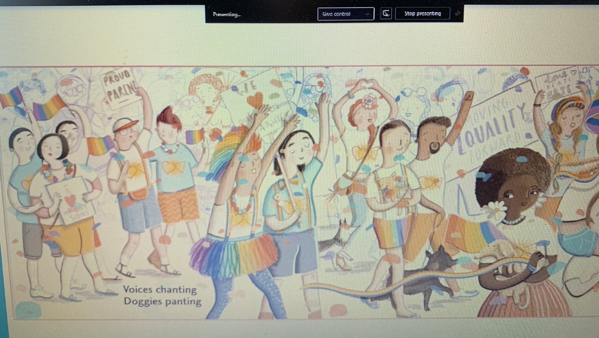 Just enjoying a fine Pride read aloud this morning about Pride Parades at Rainbow Breakfast Club! Thank you to @erinfrancesh and <a href="/MsDoolan/">Ms. Doolan</a> for their leadership this year. I really enjoyed working together to help foster an inclusive, safe environment for all <a href="/ldsbvirtualelem/">@LDSBVirtualElem</a>