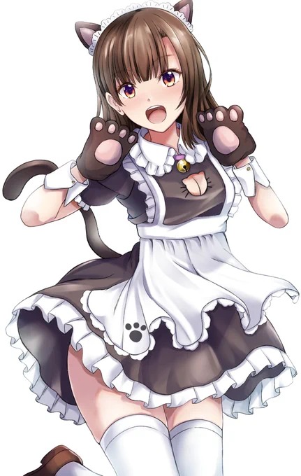 ちまちま描いてたオリジナルっ娘コスプレver完成したのでφ(.. ) 