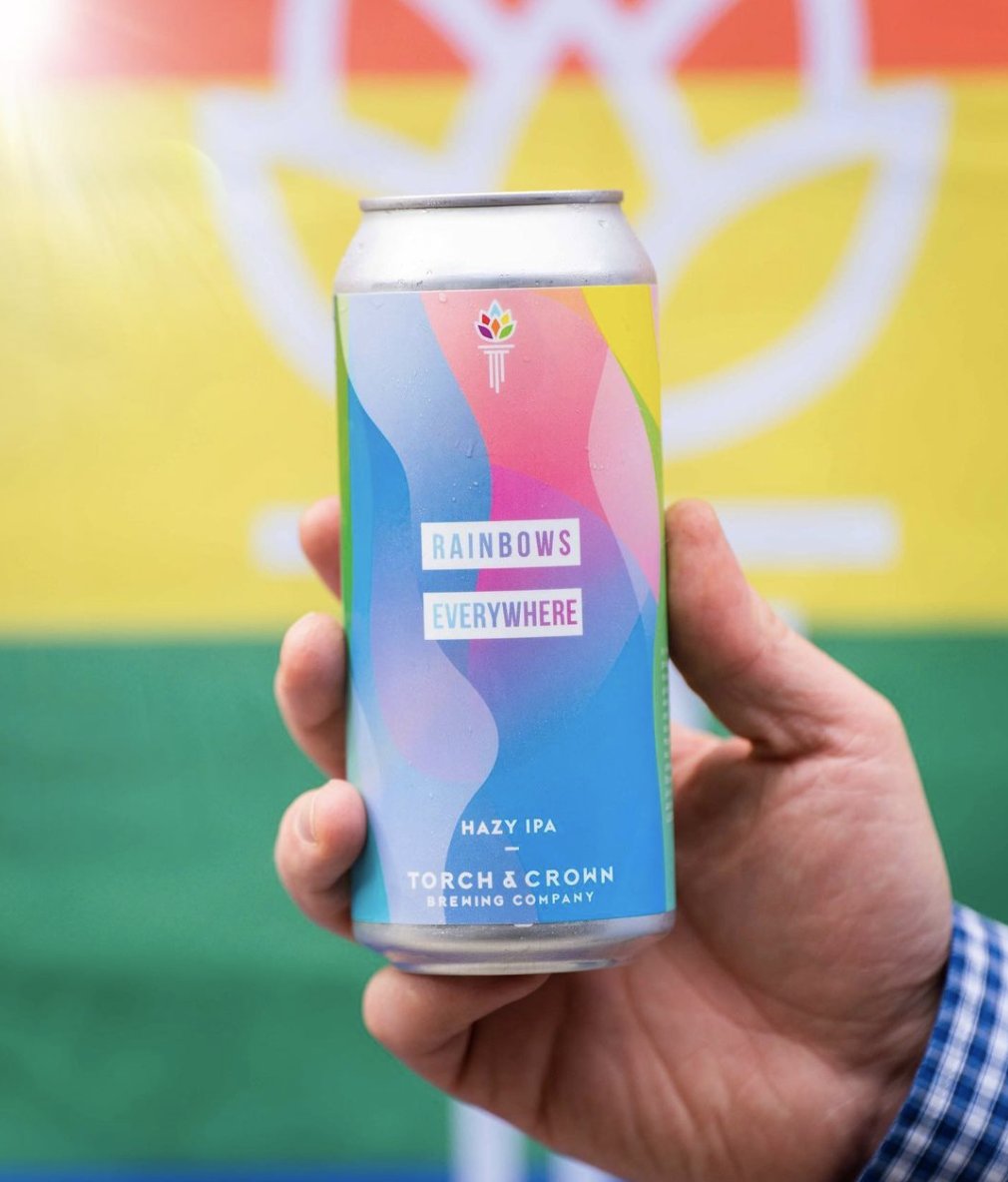 HudsonSquareNYC's tweet photo. To celebrate #PrideMonth, @TorchandCrown @shakeshack and @harrys are offering special Pride-themed products for which proceeds benefit LGBTQ+ causes. Check out the offerings on their pages. 🏳️‍🌈 #PrideInTheSquare https://t.co/0gBKpKddt8