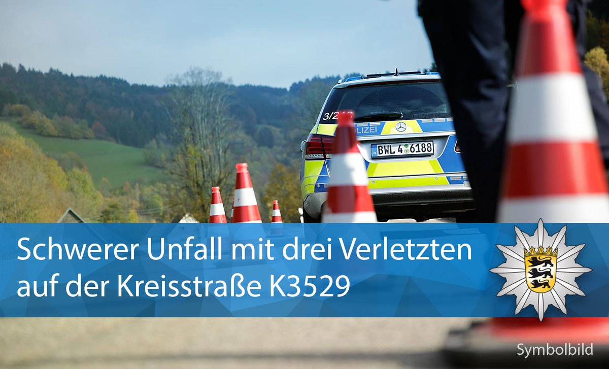 Polizei_KA's tweet photo. Ein schwerer #Verkehrsunfall mit drei beteiligten Fahrzeugen ereignete sich am Mittwochmorgen auf der #K3529 von #Neuthard kommend in Richtung #Büchenau. Eine Frau wurde schwer verletzt, zwei weitere Menschen leichter.
PM: https://t.co/GMuWWttRmY
Eure #Polizei #Karlsruhe https://t.co/4RhXp7nGu9