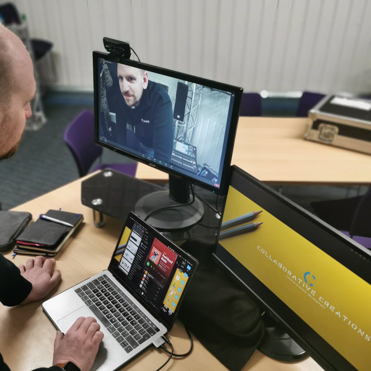 Throwback to last month when Sam put together a webinar for CC clients, AED Audio to introduce its new versatile, cost- and space-efficient, FLEX and SOLID series speakers. #eventsprofs #webinar #virtual #AEDAudio #SoundEngineer #SoundDesign #Audio #Sound #prosound #livesound