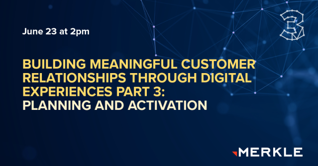 Marketers today must deliver personalized, value-based moments at scale. Learn how in <a href="/Merkle/">Merkle</a>'s webinar on June 23. Register here: bit.ly/3qmANkZ