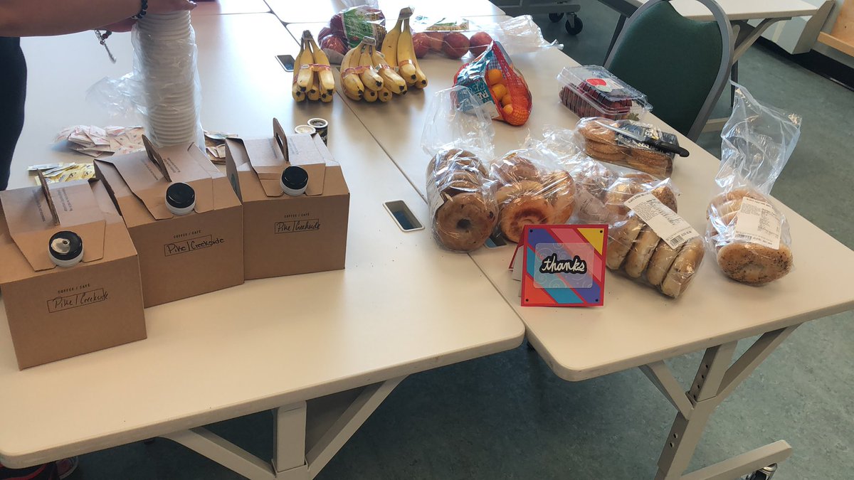 Our student families gifting us with this beautiful breakfast spread to help us stay energized these last few days. So thoughtful and encouraging 🤍☀️