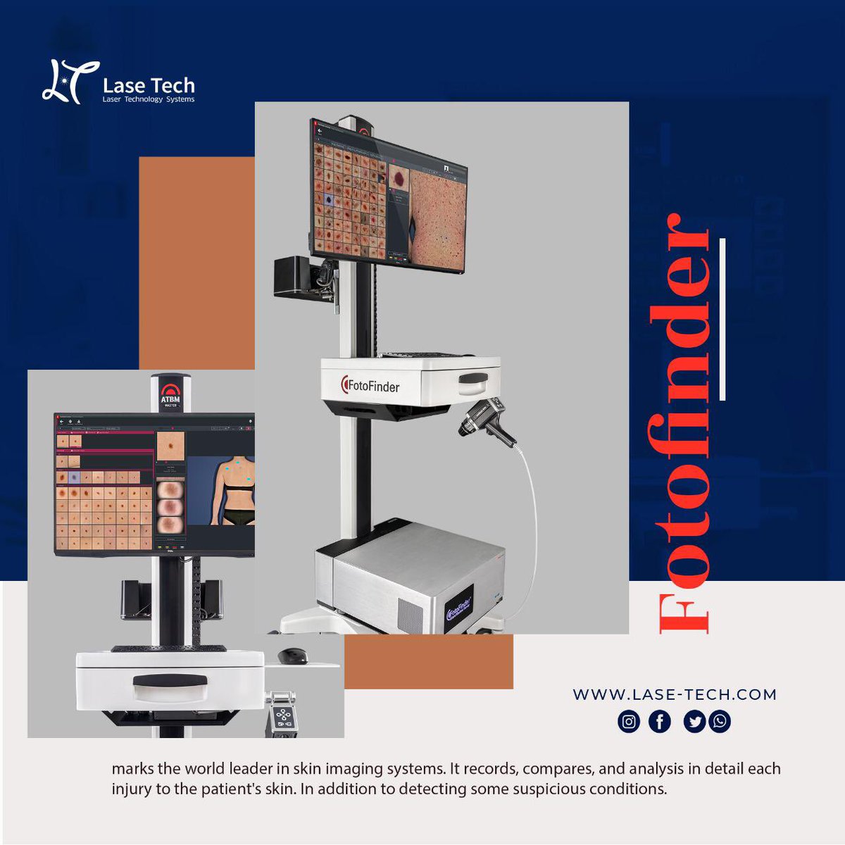 laseTechsystems's tweet image. Fotofinder marks the world leader in skin imaging systems. It records, compares, and analysis in detail each injury to the patient&apos;s skin. In addition to detecting some suspicious conditions.

Lase-tech.com

#LaseTech #FotoFinder #CancerDetection