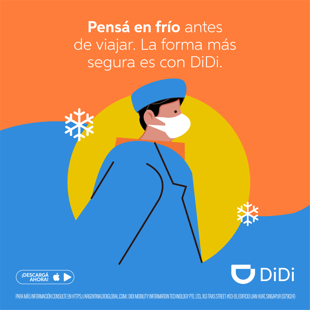 didi_argentina's tweet photo. Pensá en frío cuando tengas que salir, pero siempre con DiDi. ¿A dónde vamos? #CuidateConDiDi https://t.co/VtolWSBZ9r