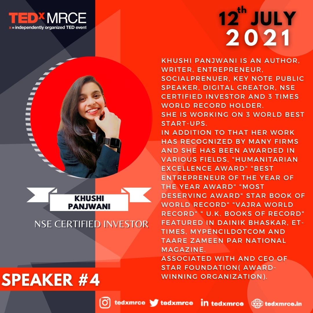tedxmrce's tweet photo. Khushi panjwani
NSE CERTIFIED INVESTOR

https://t.co/LZiGEkG3M9

#ted #tedx #tedxmrce #ideasworthspreading #speaker #release #entrprenurship #startup #technology #future #countdown #rising #circle #RESTART https://t.co/peXn5kaiRa
