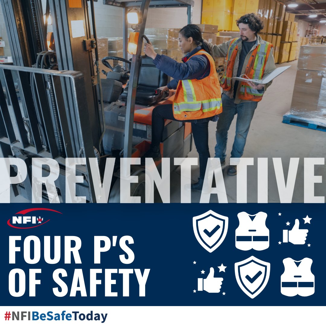 NFIindustries's tweet photo. We're highlighting the 3rd of the 4 P's of Safety: Preventative. Being preventative helps us use findings to prevent going "above the line", implement proper controls of hazards &amp; correct unsafe behaviors, report &amp; learn from unsafe behaviors. #NFIBeSafeToday https://t.co/rIy8nZeROa