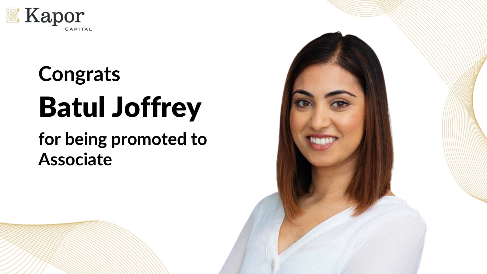Kapor Capital Batul Joffrey Joined Kapor Capital After Completing The 19 Summer Associate Program She Joined Full Time As Chief Of Staff Is Now Being Promoted To Associate She
