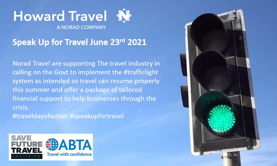 HowardTravel's tweet photo. The travel industry in calling on the Govt to implement the #trafficlight system as intended so travel can resume properly this summer and offer a package of tailored financial support to help businesses through the crisis.
#traveldayofaction #speakupfortravel https://t.co/Y7fnU6wIdm