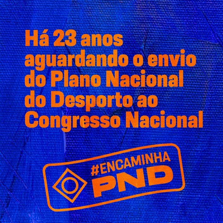 Precisamos garantir que o Esporte seja um direito de todos e todas! Passou da hora de termos um Plano Nacional. O Esporte brasileiro não aguenta mais esperar! #EncaminhaPND #PlanoNacionalDoDesporto