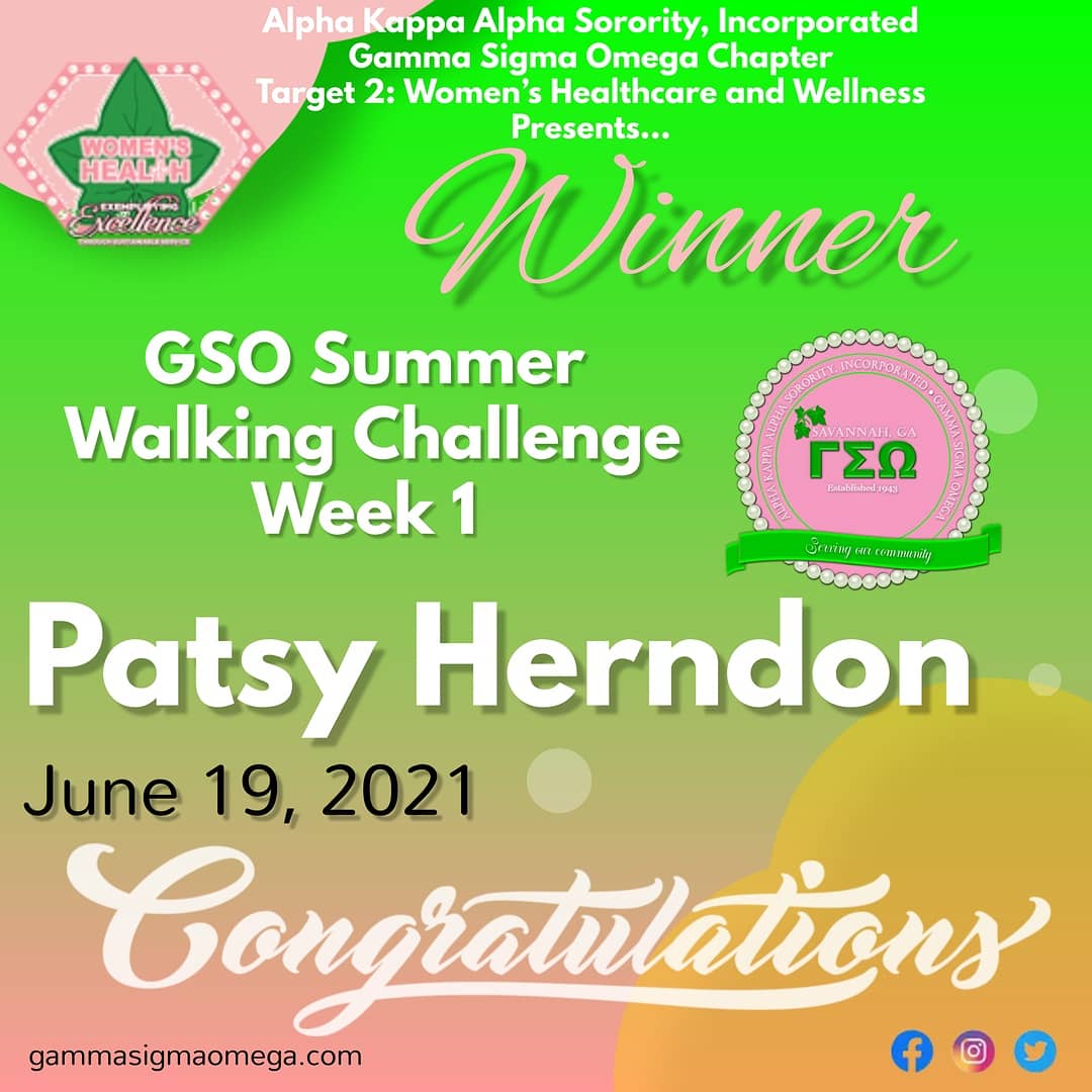 AKA_GSO's tweet image. Thank you to all of the Week #1 participants! There's still time to join the challenge! Visit gammasigmaomega.com/walking-challe… for details! Let's get active with GSO! #aka1908 #gammasigmaomega #TargetII #womenshealthcareandwellness  #walkingchallenge2021 #letsgetactive