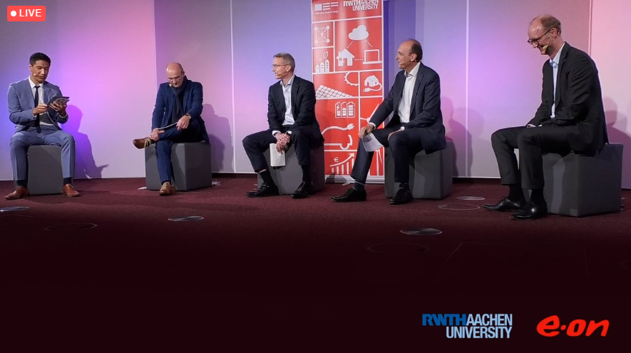 innovation_eon's tweet photo. Prof. Dr. Rüdiger, rector of @RWTH, explains: "We cover different areas of #research - from #batterystorage and E-Mobility to power electronics. All of them are essential in our journey to #netzero". To learn more about the topic, watch our latest stream: https://t.co/6wIgeibcEg https://t.co/njnMgYHQAl