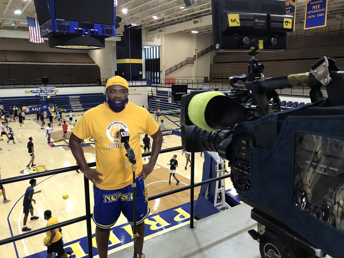bhallphotog's tweet photo. .@ncatmbb holding Youth Basketball Camp.  100 kids here for their first camp in seven years.  @ATKoachJones @CoachSam_2 @thekamlangley https://t.co/0P86LgBaLY