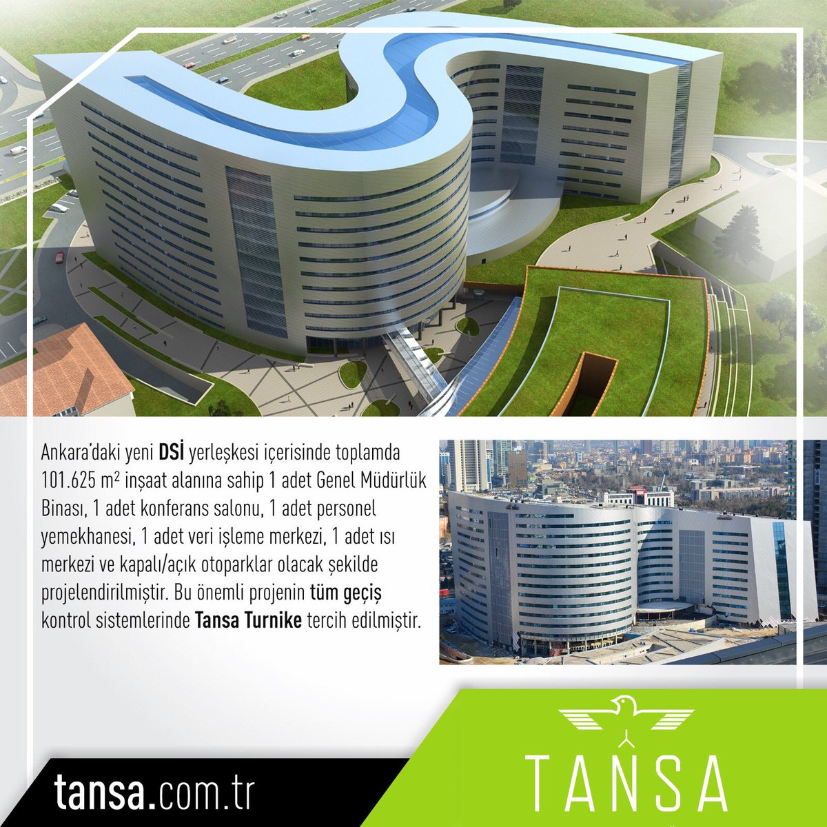 Ankara’daki yeni DSİ yerleşkesi içerisinde toplamda 101.625 m² inşaat alanına sahip projenin tüm geçiş kontrol sistemlerinde Tansa Turnike tercih edilmiştir. #TansaTurnike #Tansa #Turnike #TansaGlobal #Turnstile #AccessControl #EntranceControl #TripodTurnike #FullHeightTurnstile