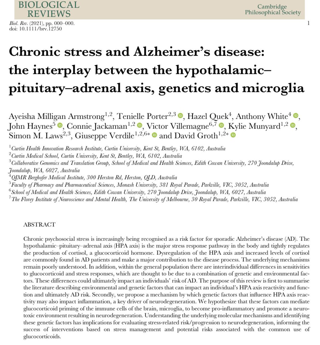 Congratulations on the publication of your first article <a href="/ayeisha_m_a/">Ayeisha Milligan Armstrong</a>!! doi.org/10.1111/brv.12… #chronicstress #AlzheimersDisease <a href="/Simon_M_Laws/">Prof. Simon Laws</a>