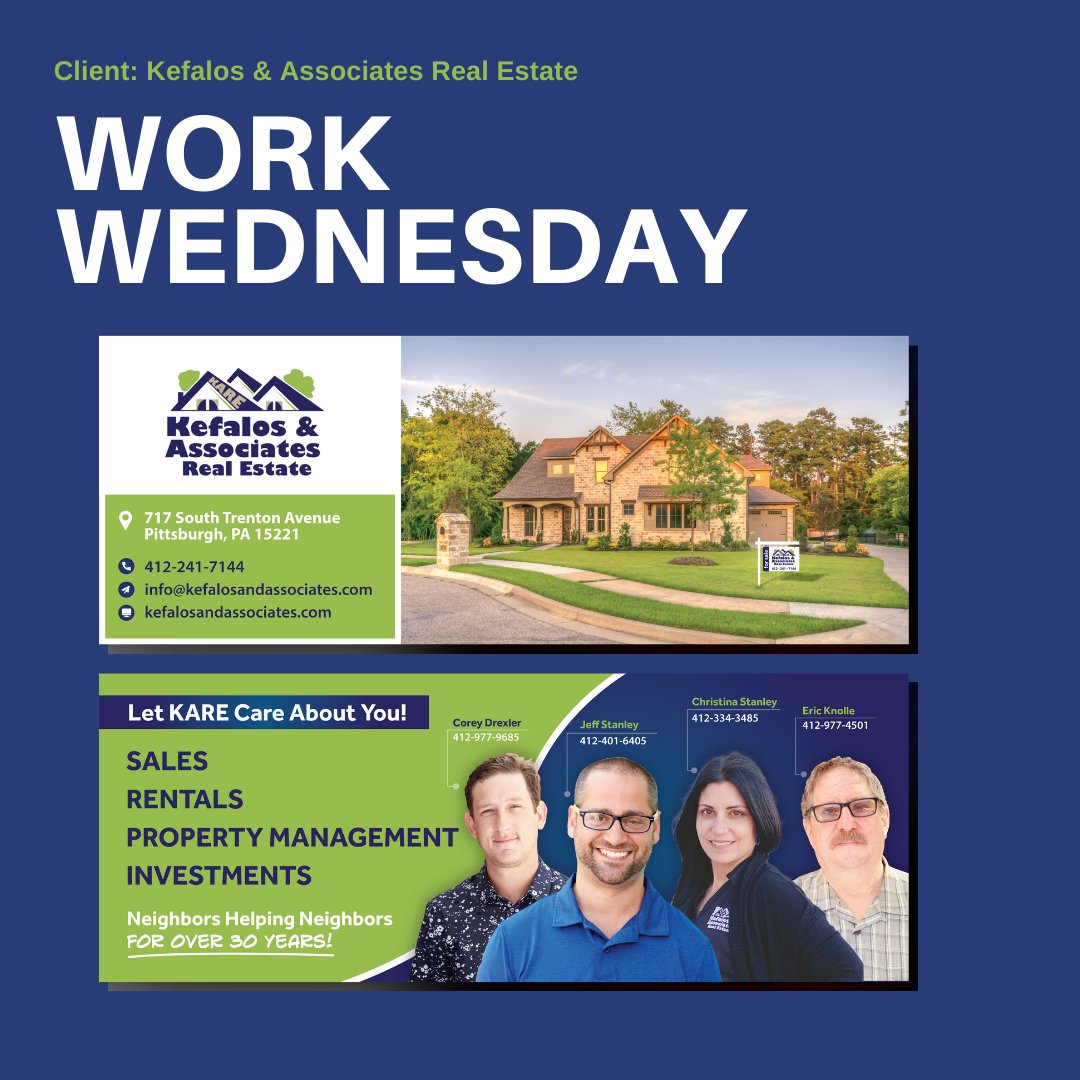 Happy Hump Day! 

Today we are excited to showcase a fun new mailer we got the chance to design for Kefalos &amp; Associates. If you ever have a real estate need, feel free to check them out!

#advertising #workwednesday #pittsburgh #mailer #graphicdesign #postcard #realestate