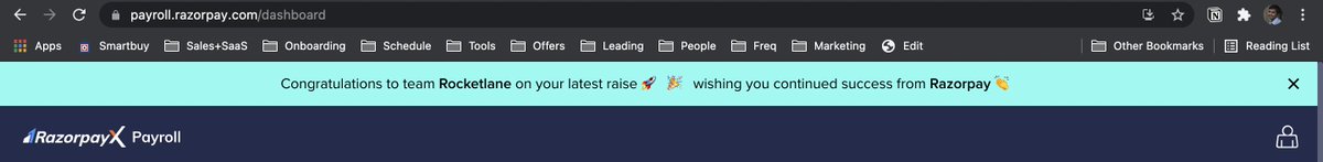 srikrishnang's tweet photo. And @Razorpay continues to amaze me!

How did they think of this? If this is some sort of amazing SaaS based plugin, I'm adding it to Rocketlane too :) 

cc @shashank_kr https://t.co/epJxPonW3R