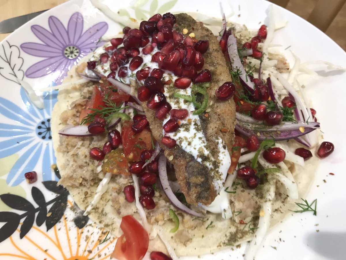 PassageLog's tweet image. Made ‘mackerel schwarma’ from @MitchTonks‘s new @therockfishuk cookbook and it was as he promised, a real flavour explosion - but not overwhelming. Brilliant recipe.