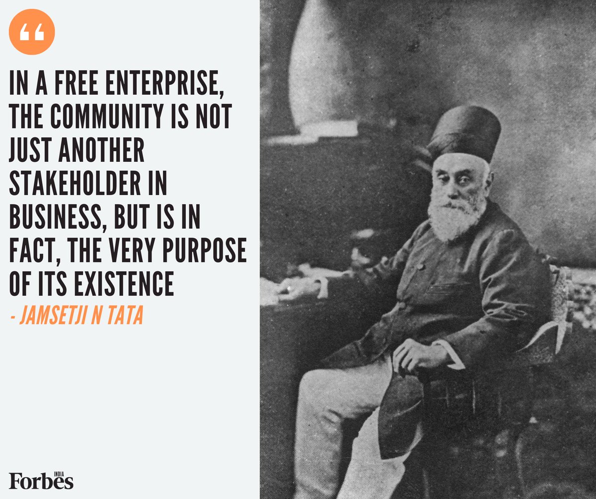 ForbesIndia's tweet photo. #JamsetjiTata tops the 1st @EdelGive @HurunReportInd Philanthropists of the Century list. Tata gave away wealth of $102.4 billion, mostly to education and healthcare.This is much higher than the 2nd philanthropist on the list—Bill Gates ($74.6 billion)

@RNTata2000 @TataCompanies https://t.co/JdMapmpTRn
