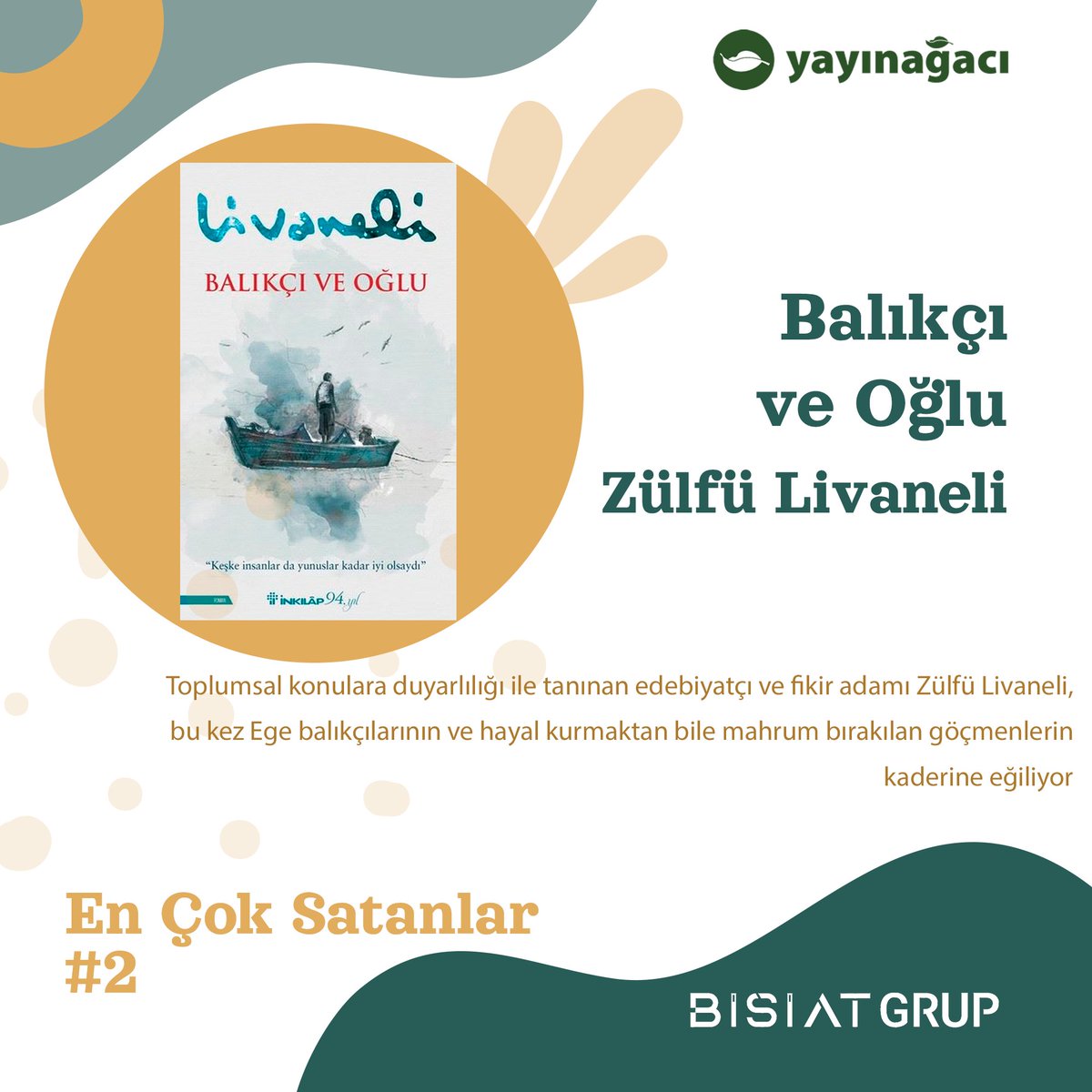 BisiatGrup's tweet photo. Bisiat Grup Şirketlerinden https://t.co/fW6kReLYI0'de En Çok Satanlar
#1 #KayıpTanrılarÜlkesi-#ahmetümit 
#2-#BalıkçıveOğlu-#ZülfüLivaneli 
#3-#HayatKaybettiğinYerdenBaşlar-#MiraçÇağrıAktaş 
#4-#KadınlarSıcakErkeklerSoğukSever-#EsraEzmeci https://t.co/slHpJkuEtk