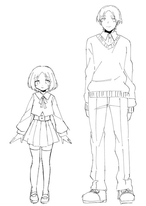 ジュニアアイドルの話、次はもうちょい男の頭身上げて描きたいなと思ったり 