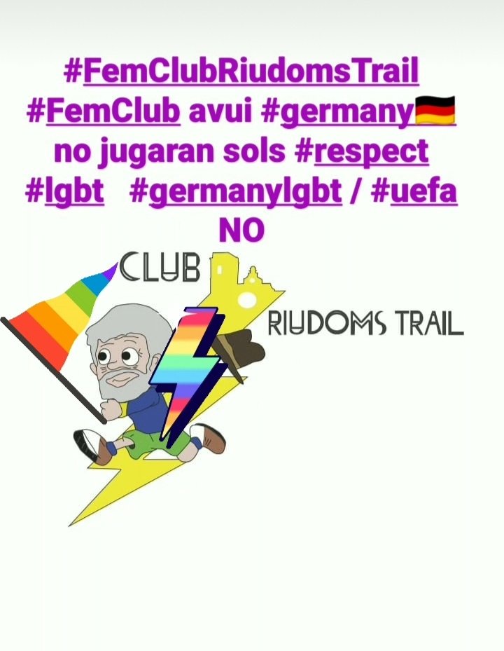 ClubRiudoms's tweet photo. #FemClubRiudomsTrail #FemClub avui #Germany no jugaran sols #respect #lgbt #UEFA https://t.co/YMDBRxM4ng