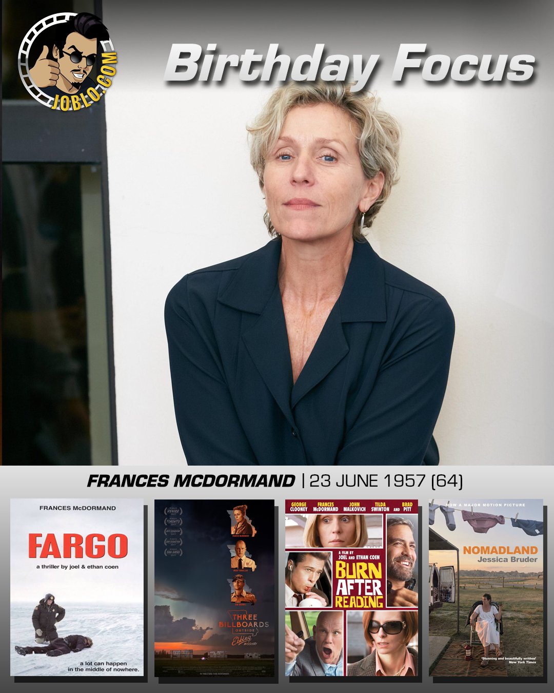 Wishing Frances McDormand a very happy 64th birthday! 