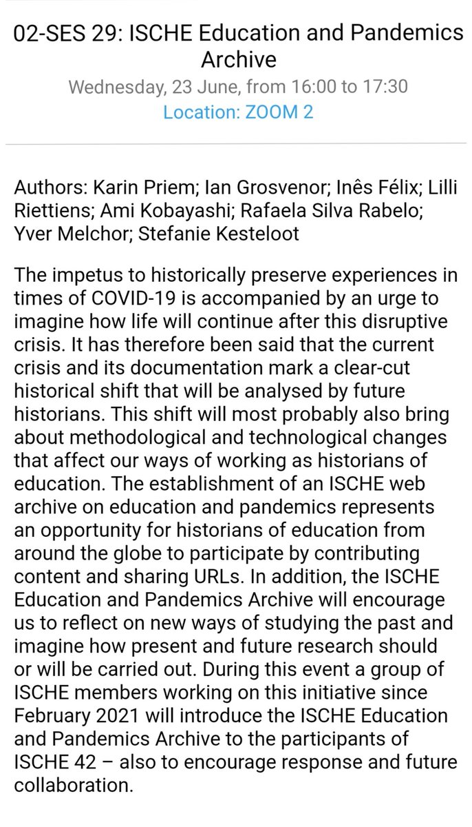 Coming up in 15min at #ISCHE42! Join us!